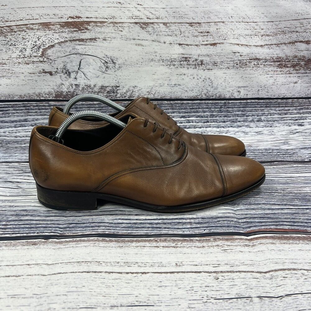 To Boot Brown Leather Cap-Toe Oxfords